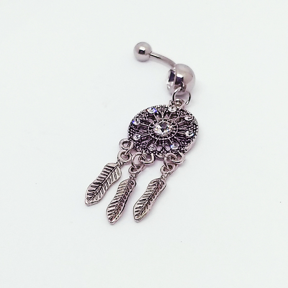 NAVEL RING - DREAMCATCHER Cute Rhinestone Jewelry - Picture 2 of 2